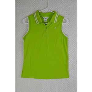 Lilly Pulitzer Women's Medium Lime Green Sleeveless Polo Shirt